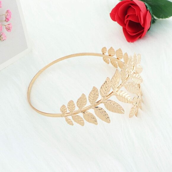 Greek Goddess Headband Arm Cuff Jewelry Set for Women Bridal Party main image 7